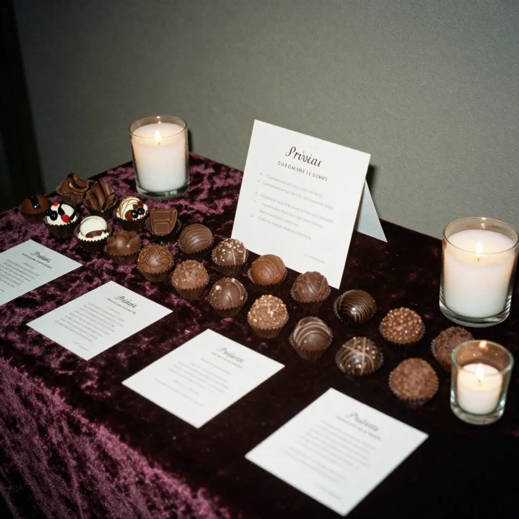 Chocolate tasting arrangement
